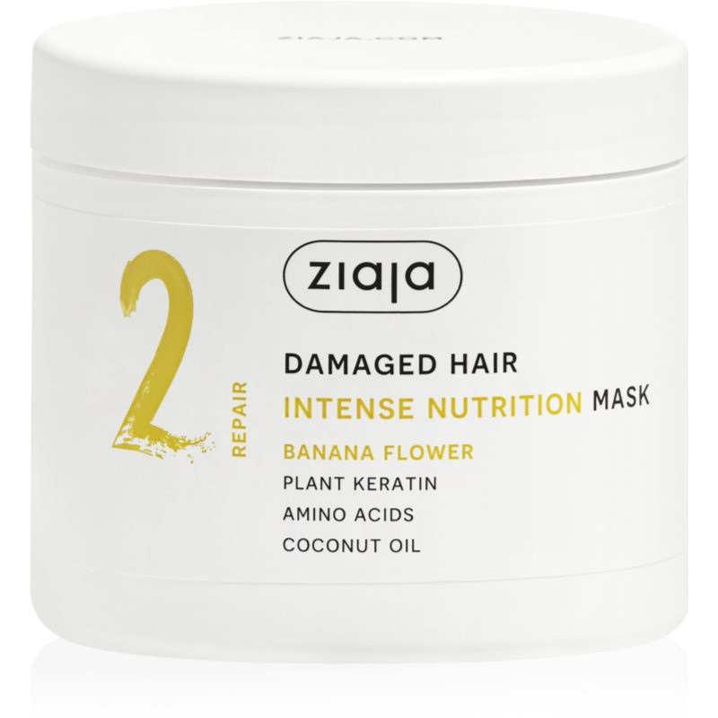 Ziaja Plant Essentials Banana Flower vyživující maska na vlasy pro poškozené vlasy 350 ml
