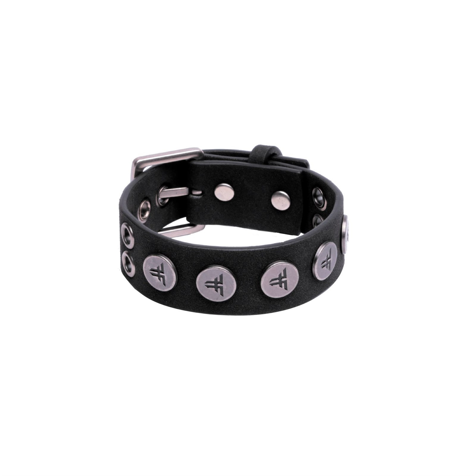 náramek FALLEN - Rivet Logo Cuff Bracelet Black Silver (BLACK SILVER)