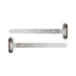 LOCINOX 3DW HDG 450 – ocelové panty pro dřevěné křídlové brány a branky, pozinkované, stříbrné, délka 470 mm