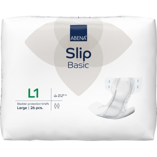ABENA SLIP BASIC L1 KALHOTKY ABSORPČNÍ, BOKY 100-150CM, 2300ML, 26KS