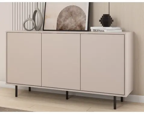 Úložná skříňka Flax, 151 cm, béžová kašmír