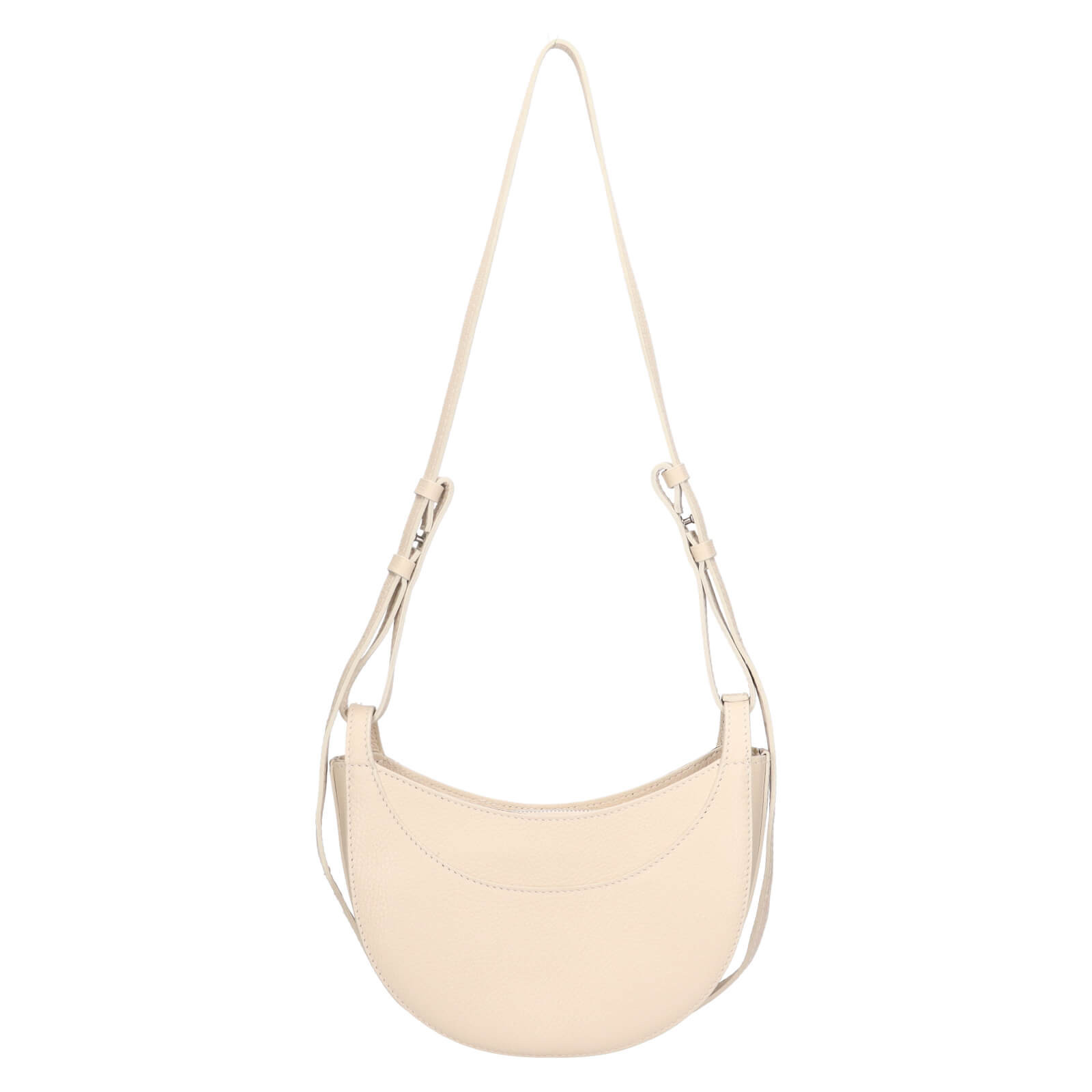 Dámská kožená crossbody kabelka Italia Apolen - béžová