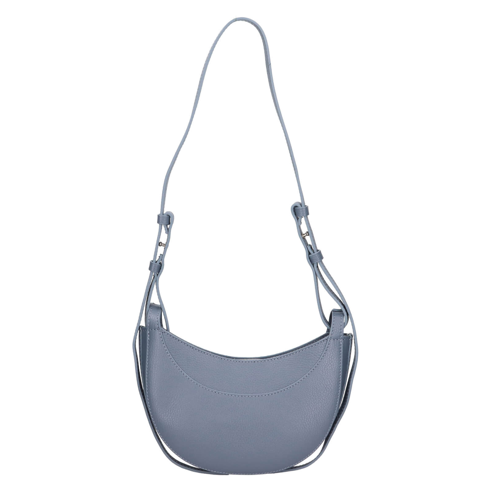 Dámská kožená crossbody kabelka Italia Apolen - modrá