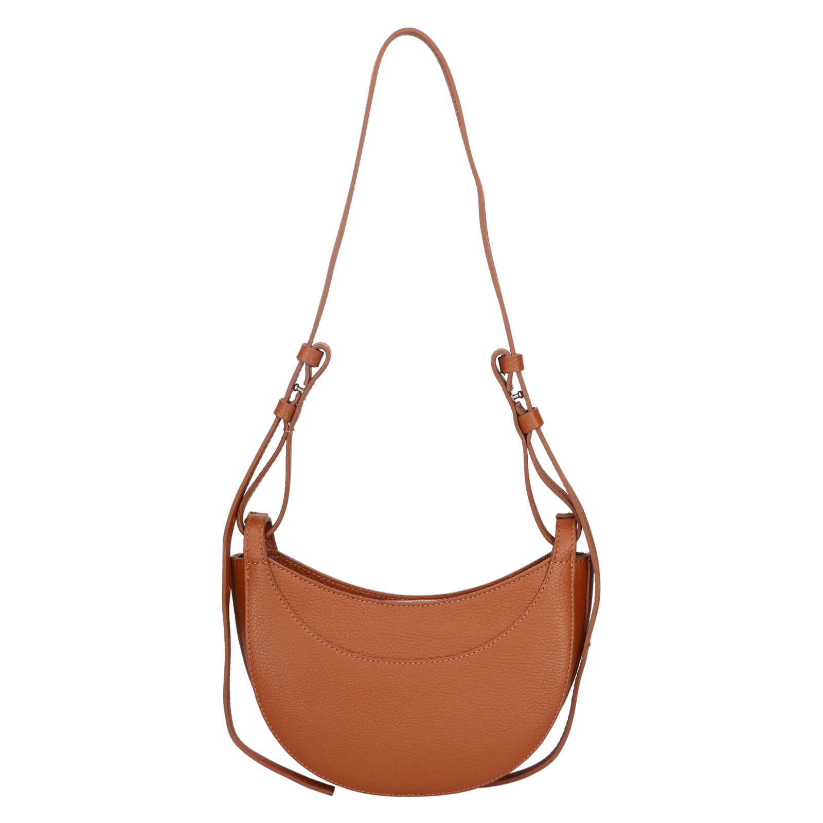 Dámská kožená crossbody kabelka Italia Apolen - koňak