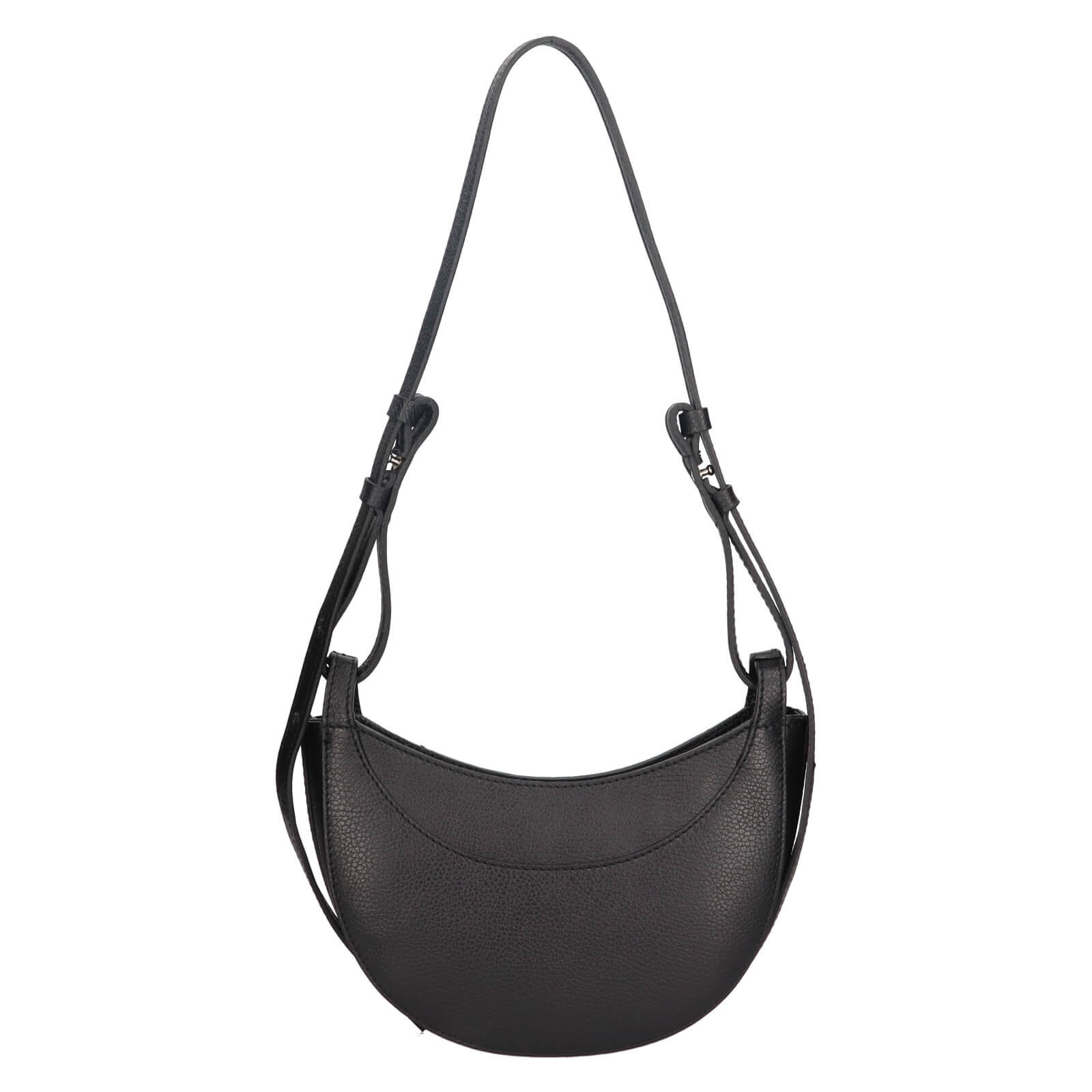 Dámská kožená crossbody kabelka Italia Apolen - černá