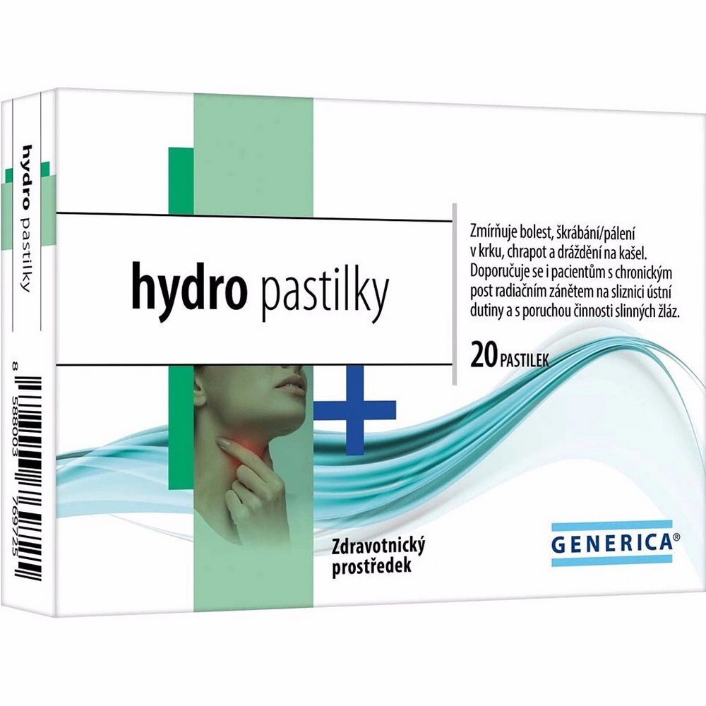 GENERICA Hydro pastilky máta 20 kusů