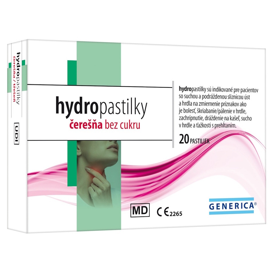 GENERICA Hydro pastilky třešeň 20 kusů