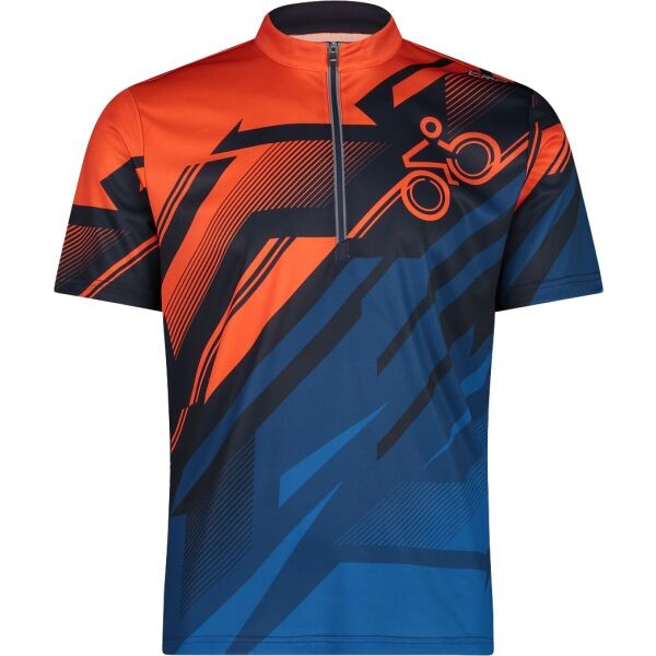CMP MAN T-SHIRT FREEBIKE Pánský cyklistický dres, modrá, velikost