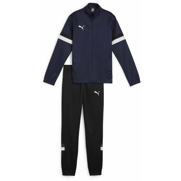 Puma TEAMRISE TRACKSUIT JR Dětská tepláková souprava, tmavě modrá, velikost