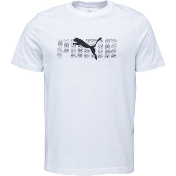 Puma ESSENTIALS LOGO LAB TEE Pánské triko, bílá, velikost