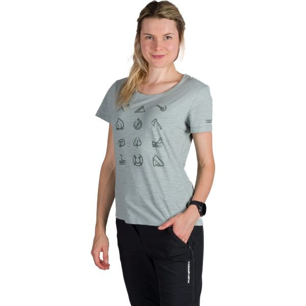 Northfinder CANDICE Dámské outdoorové triko, světle zelená, velikost