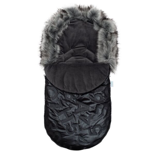 NEW BABY FUSAK Fusak s kožíškem, černá, velikost