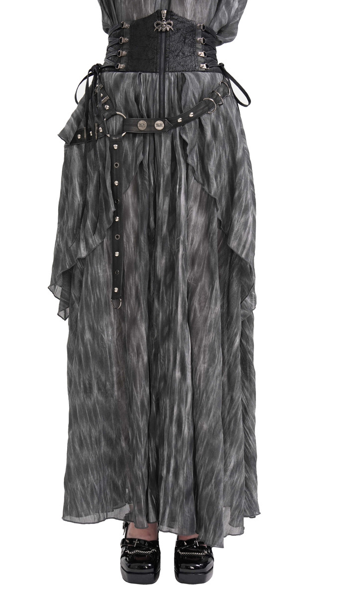 sukně dámská DEVIL FASHION - Grey Gothic XS