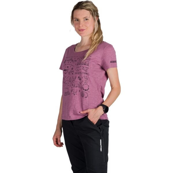 Northfinder AMIE Dámské outdoorové triko, růžová, velikost