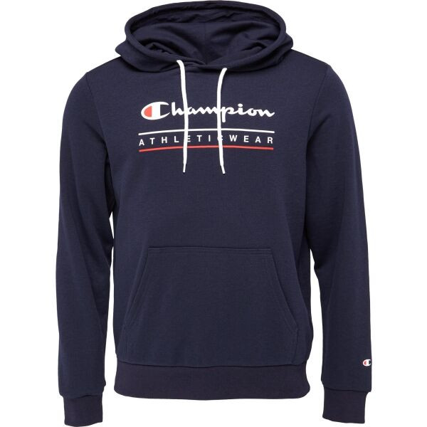 Champion HOODIE Pánská mikina, tmavě modrá, velikost