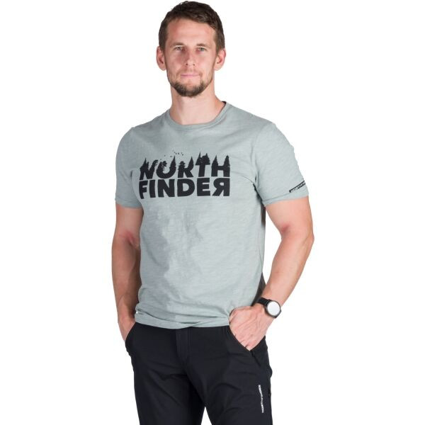 Northfinder JOSEF Pánské outdoorové triko, světle zelená, velikost