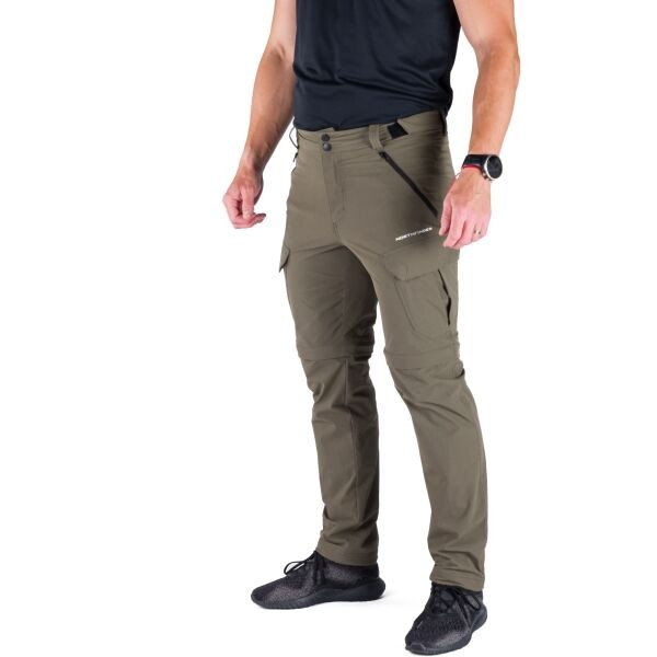 Northfinder CARUSO Pánské trekingové 2v1 kargo kalhoty, khaki, velikost