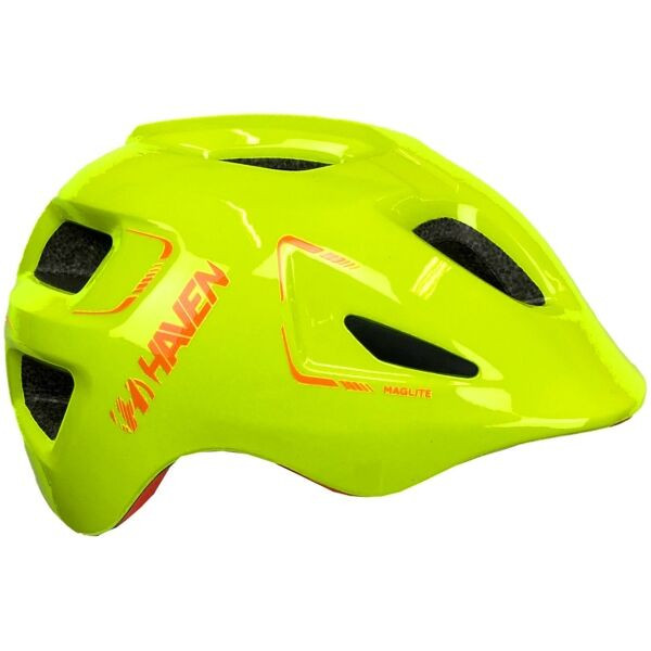 HAVEN MAGLITE Dětská cyklistická přilba, reflexní neon, velikost