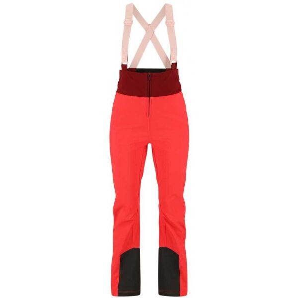 KARI TRAA RAGNHILD SKI BIB Dámské nezateplené lyžarské kalhoty, červená, velikost