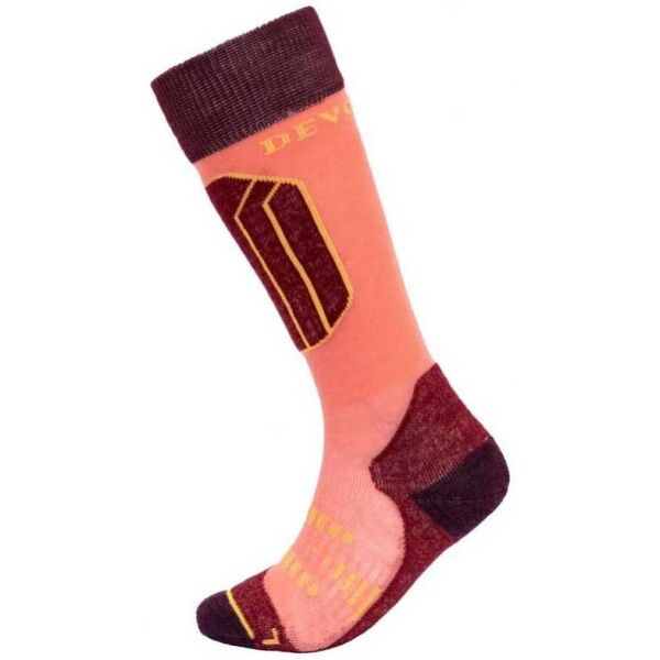 Devold ALPINE Dětské podkolenky, lososová, velikost