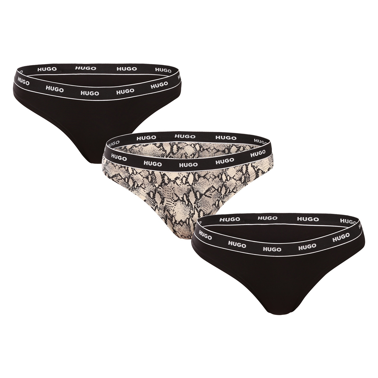 3PACK dámská tanga HUGO vícebarevná (50495870 240) S