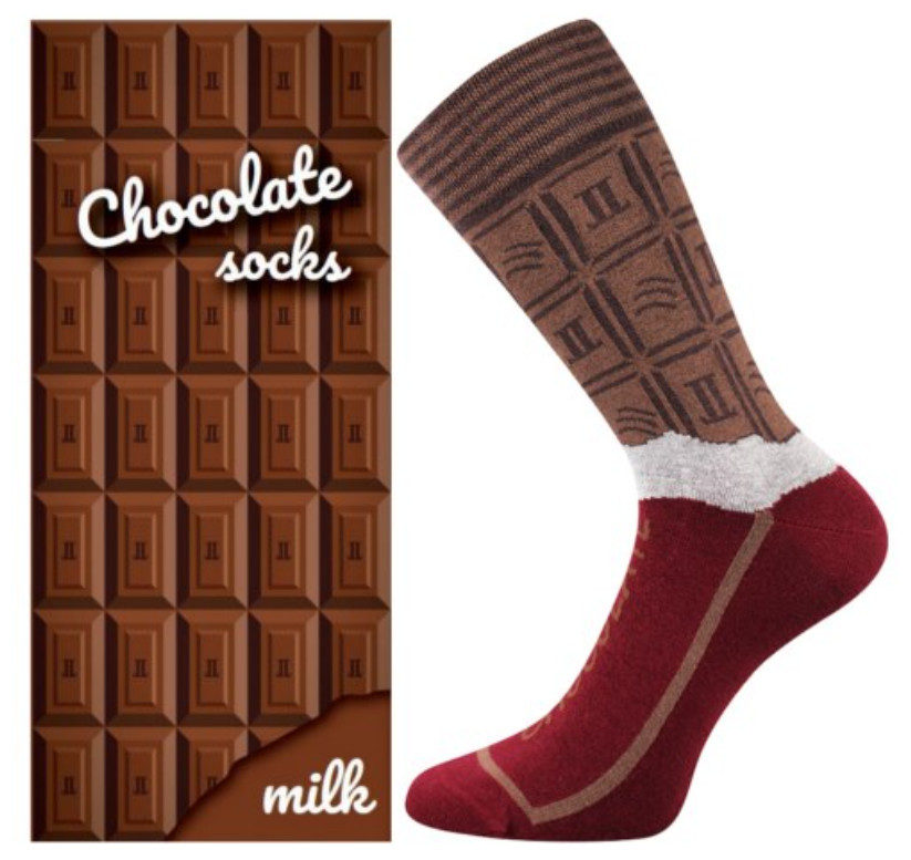 Dámské veselé ponožky Lonka vícebarevné (Chocolate milk dámské) M