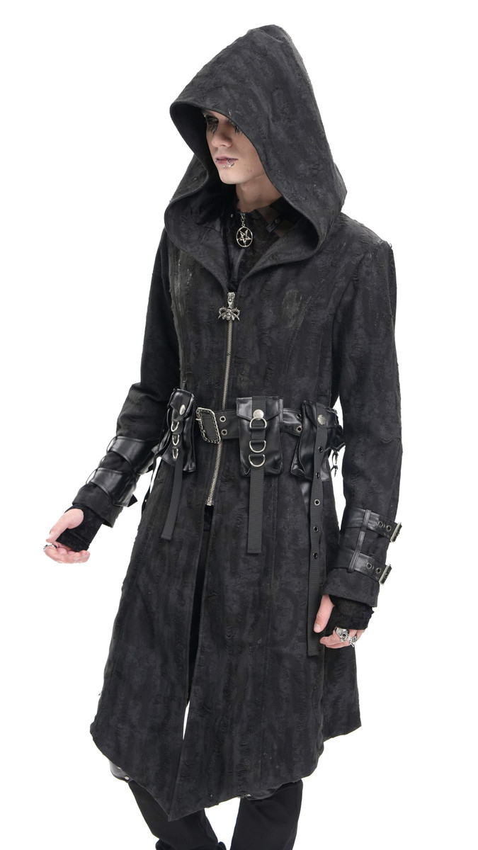kabát pánský DEVIL FASHION - Black Gothic Punk S