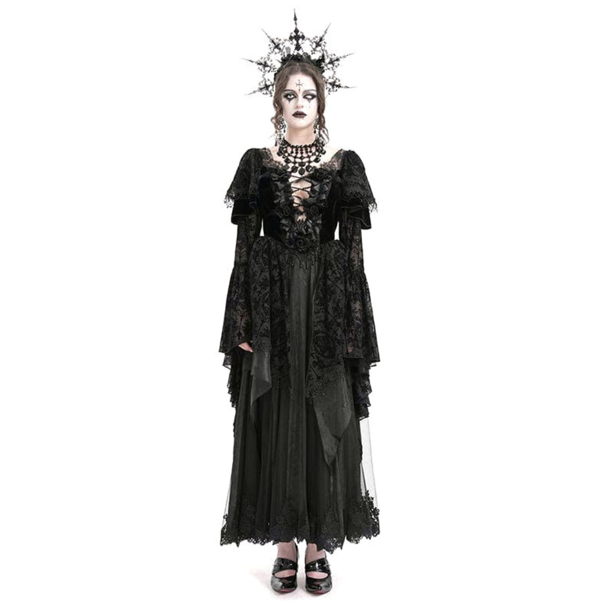 šaty dámské DEVIL FASHION - Gothic Enchantress Black S