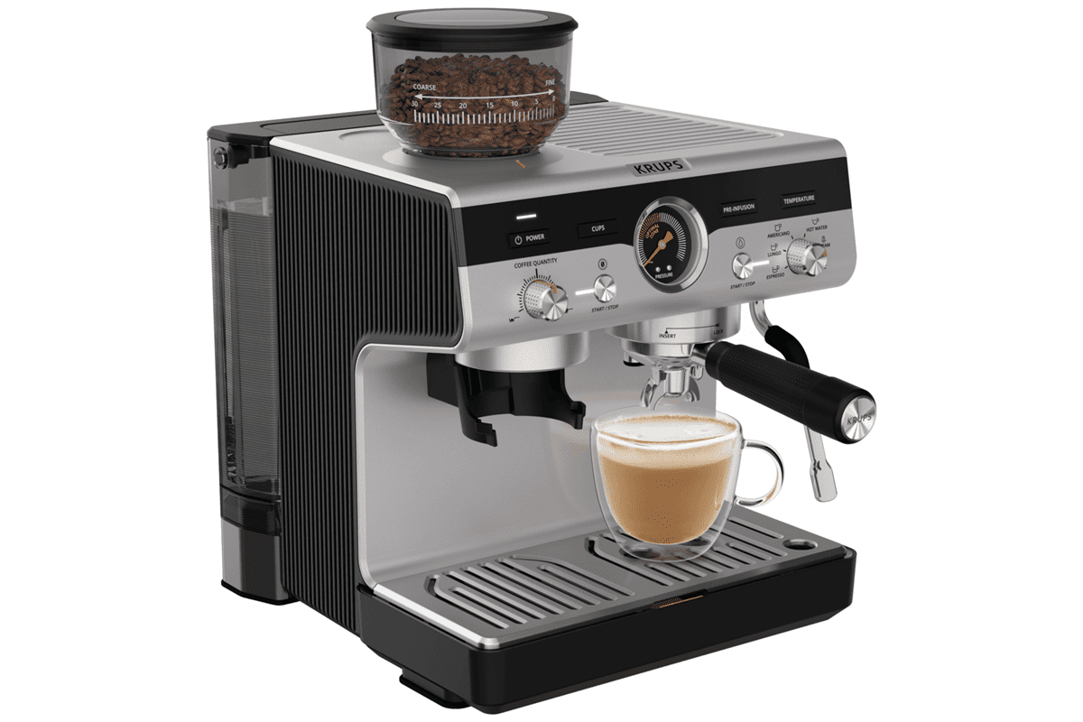 Pákový kávovar KRUPS Precision+ XP804T10 Hliníkový/Černý