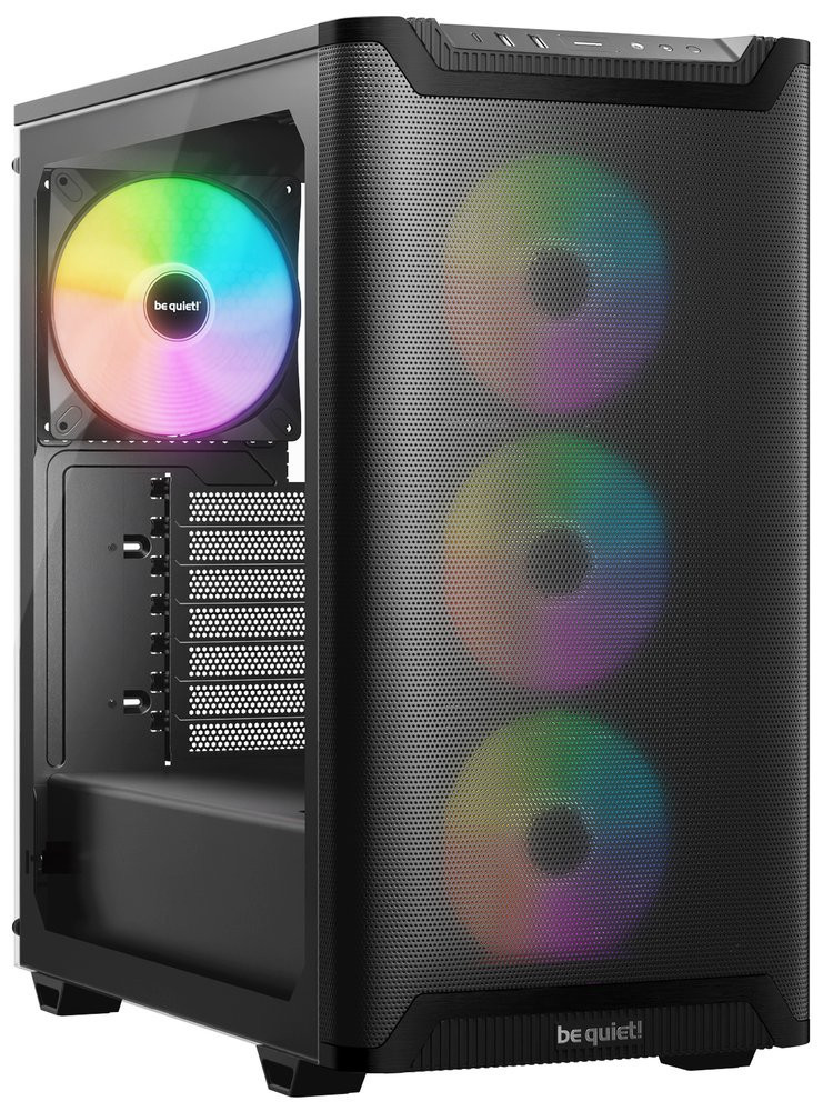 Be quiet! skříň PURE BASE 501LX / ATX / 4xARGB fan / USB-C / 2xUSB 3.2 / temperované sklo / černá, BGW78