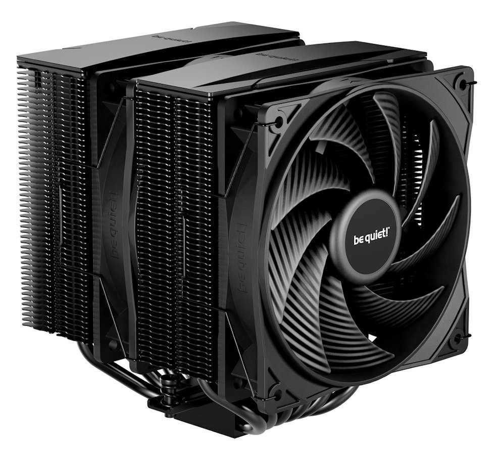 Be quiet! chladič CPU PURE ROCK PRO 3 Black / 2x120mm PWM fan / 6xheatpipe / černý, BK042