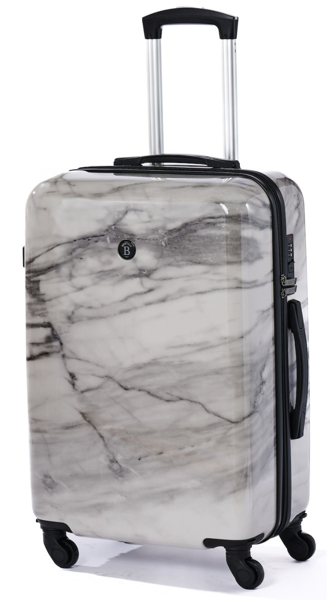 Cestovní kufr bertoo marmo - bílý l