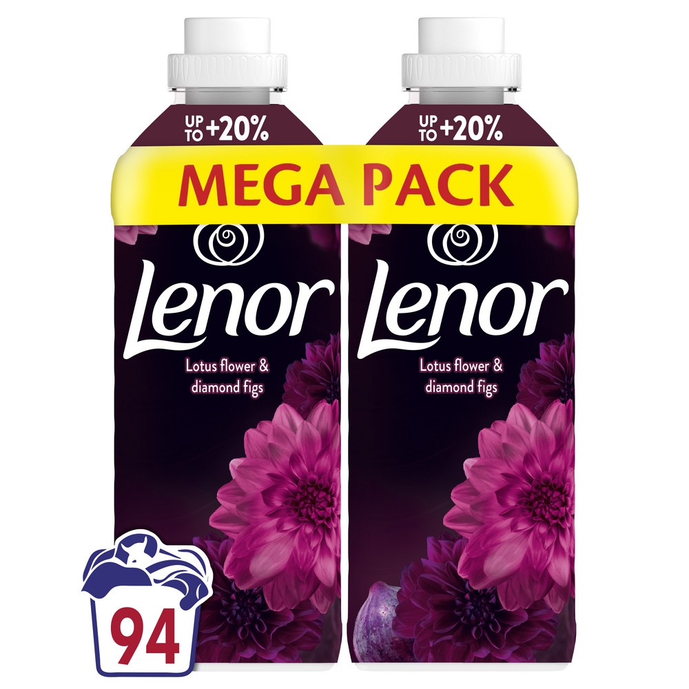 LENOR Aviváž 94 Praní, Lotus Water & Diamond Figs 2 x 987 l