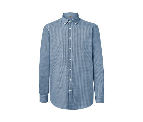 Tchibo - Košile - pro muže - vel. M 39/40 - barva: modrá/kostkovaný