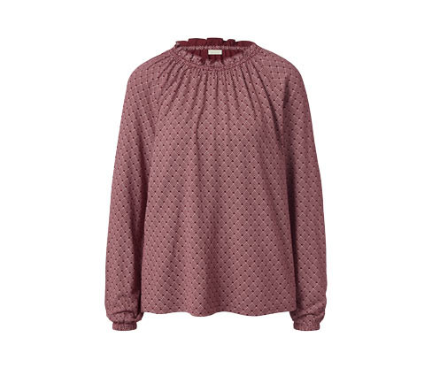 Tchibo - Halenkové triko s potiskem - pro ženy - vel. S 36/38 - barva: červená/s potiskem