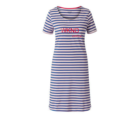 Tchibo - Noční košile - pro ženy - vel. S 36/38 - barva: modrá/s proužky