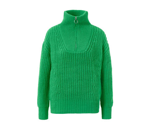 Tchibo - Svetr troyer z hrubého úpletu - pro ženy - vel. S 36/38 - barva: zelená