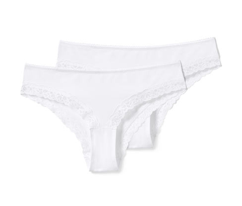 Tchibo - Brazilské kalhotky - pro ženy - vel. S 36/38 - barva: bílá