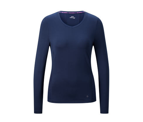 Tchibo - Funkční triko s dlouhým rukávem - pro ženy - vel. XS 32/34 - barva: modrá