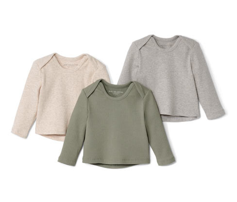 Tchibo - Žebrovaná trika pro miminka - pro miminko - vel. 50/56 - barva: zelená