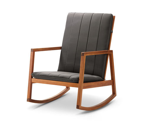 Tchibo - Houpací židle s polstrováním - barva: šedá