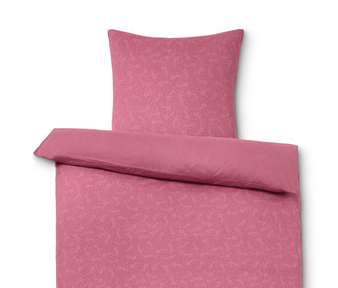 Tchibo - Povlečení ze zimního žerzeje - barva: růžová