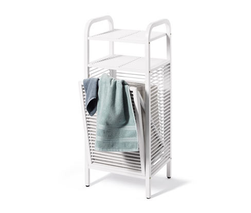 Tchibo - Regál s košem na prádlo - barva: bílá
