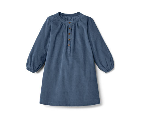 Tchibo - Dívčí manšestrové šaty - pro dívky - vel. 86/92 - barva: modrá