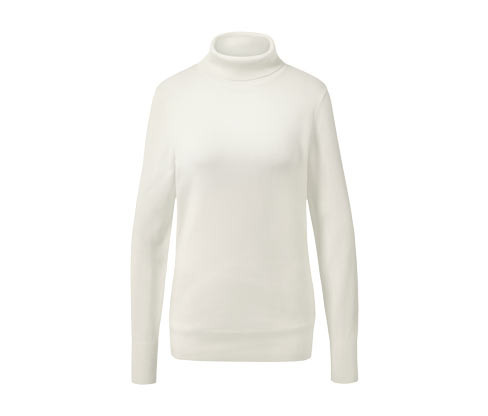 Tchibo - Rolák z jemného úpletu - pro ženy - vel. S 36/38 - barva: bílá