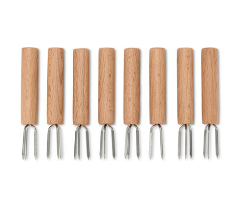 Tchibo - Držáky na kukuřici - barva: hnědá