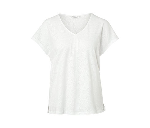 Tchibo - Lněné tričko - pro ženy - vel. S 36/38 - barva: bílá