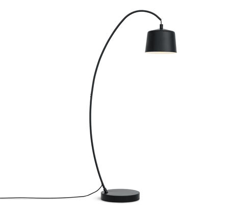 Tchibo - Prohnutá stojací lampa z kovu - barva: černá