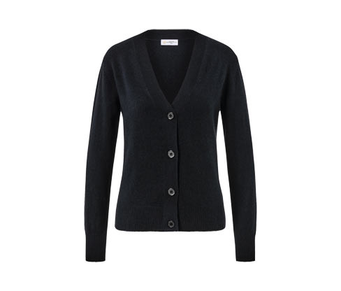 Tchibo - Kardigan z jemného úpletu s kašmírem - pro ženy - vel. S 36/38 - barva: černá