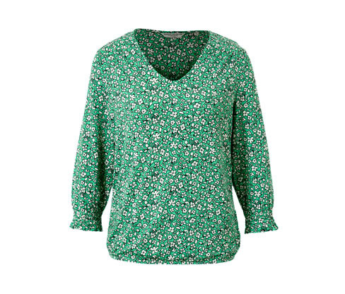 Tchibo - Halenkové triko s potiskem - pro ženy - vel. S 36/38 - barva: zelená/s potiskem